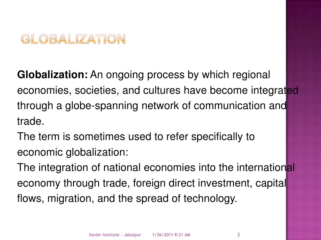 yips drivers of globalisation